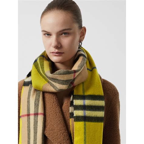 traditional check burberry scarf